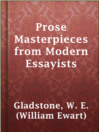 Imagen de portada para Prose Masterpieces from Modern Essayists